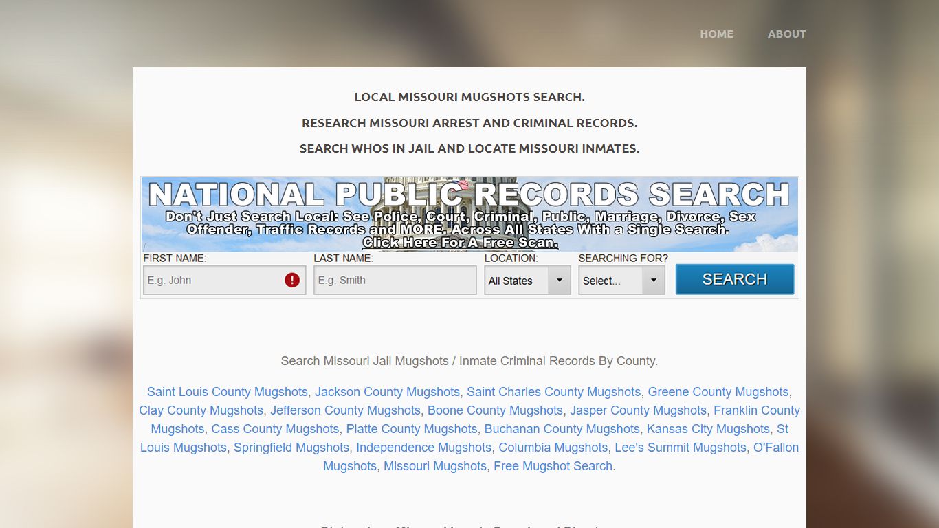 Missouri Mugshots, Find Inmates and Who's In Jail, Inmate Finder ...